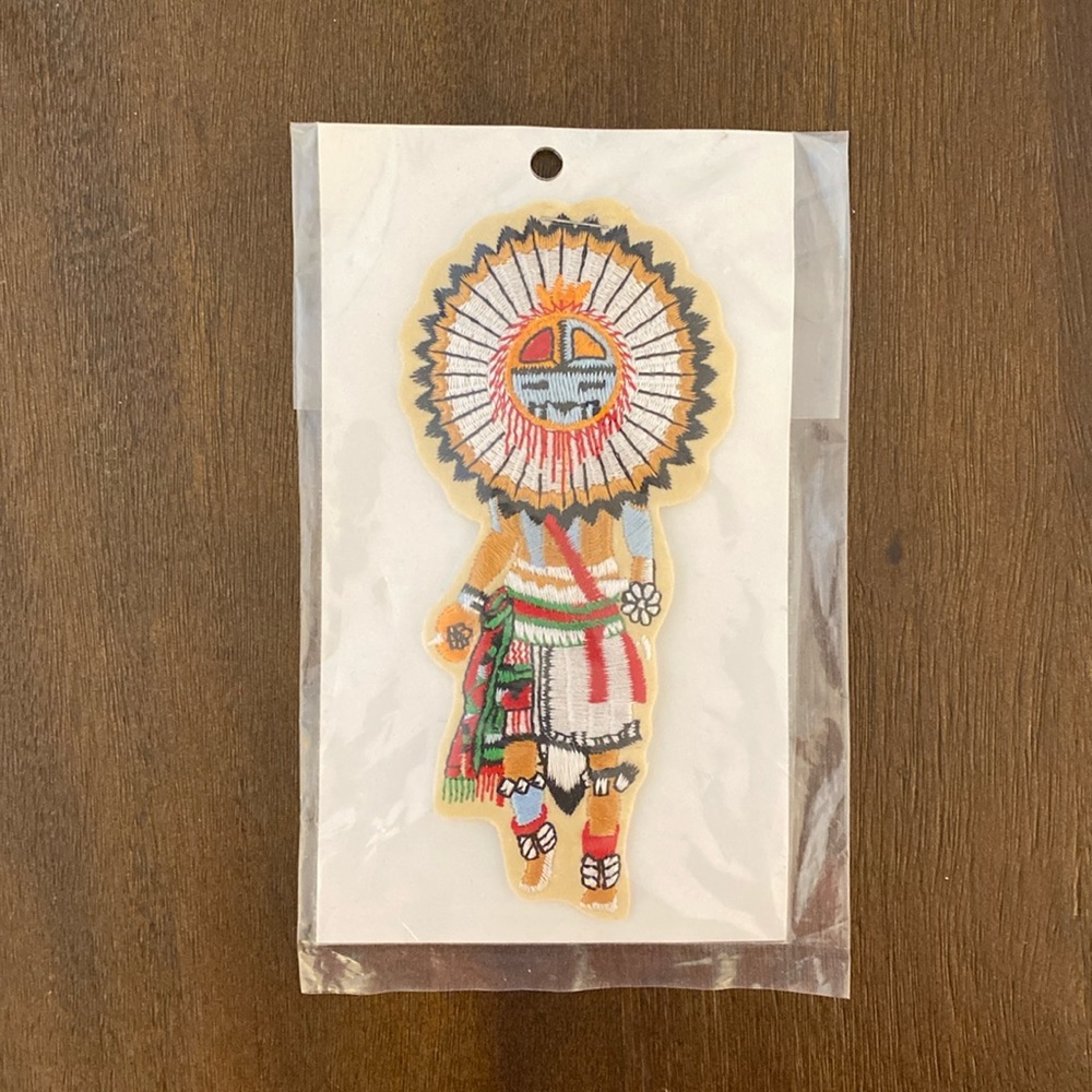 Tawa (Sun Kachina) Native American Embroidery Appliqué #105 Patch (5” x 2.5”)